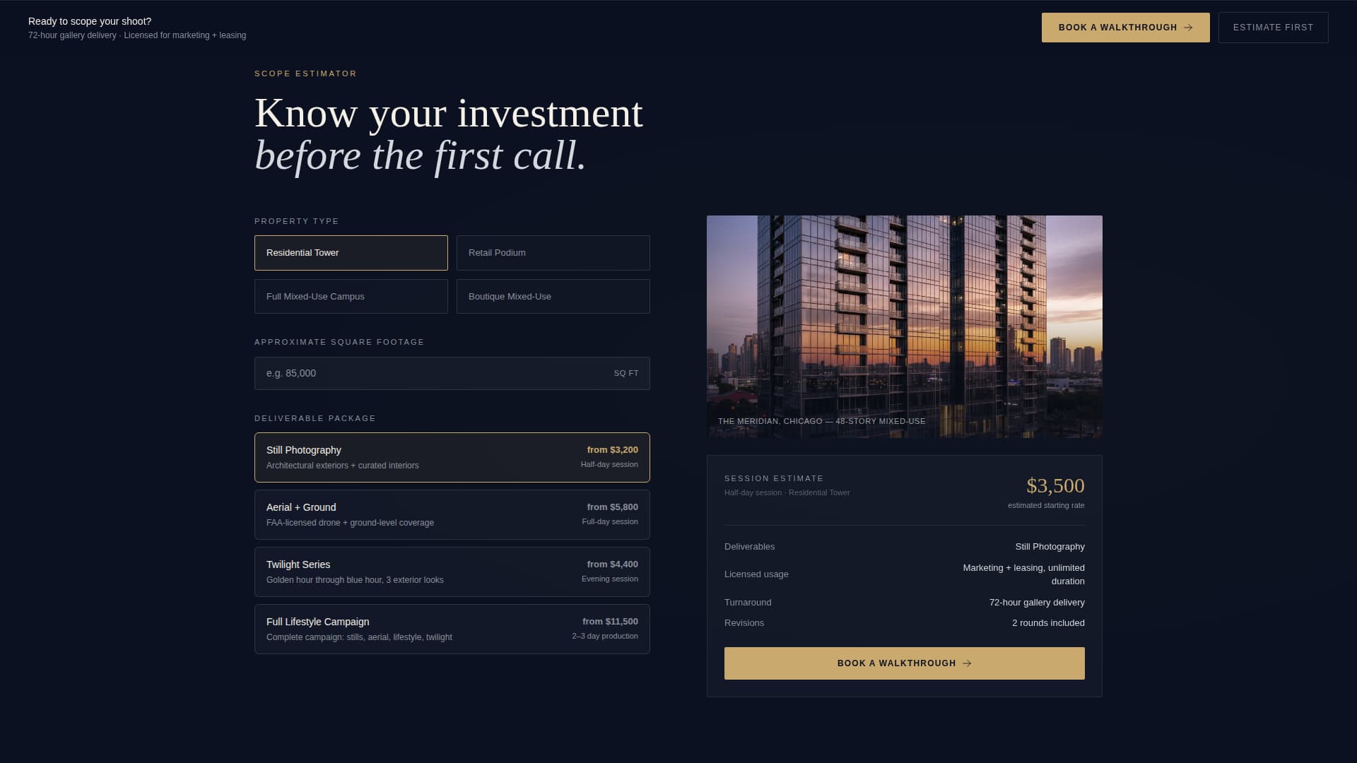 Exposure - Cinematic Mixeduse Landing Page Template