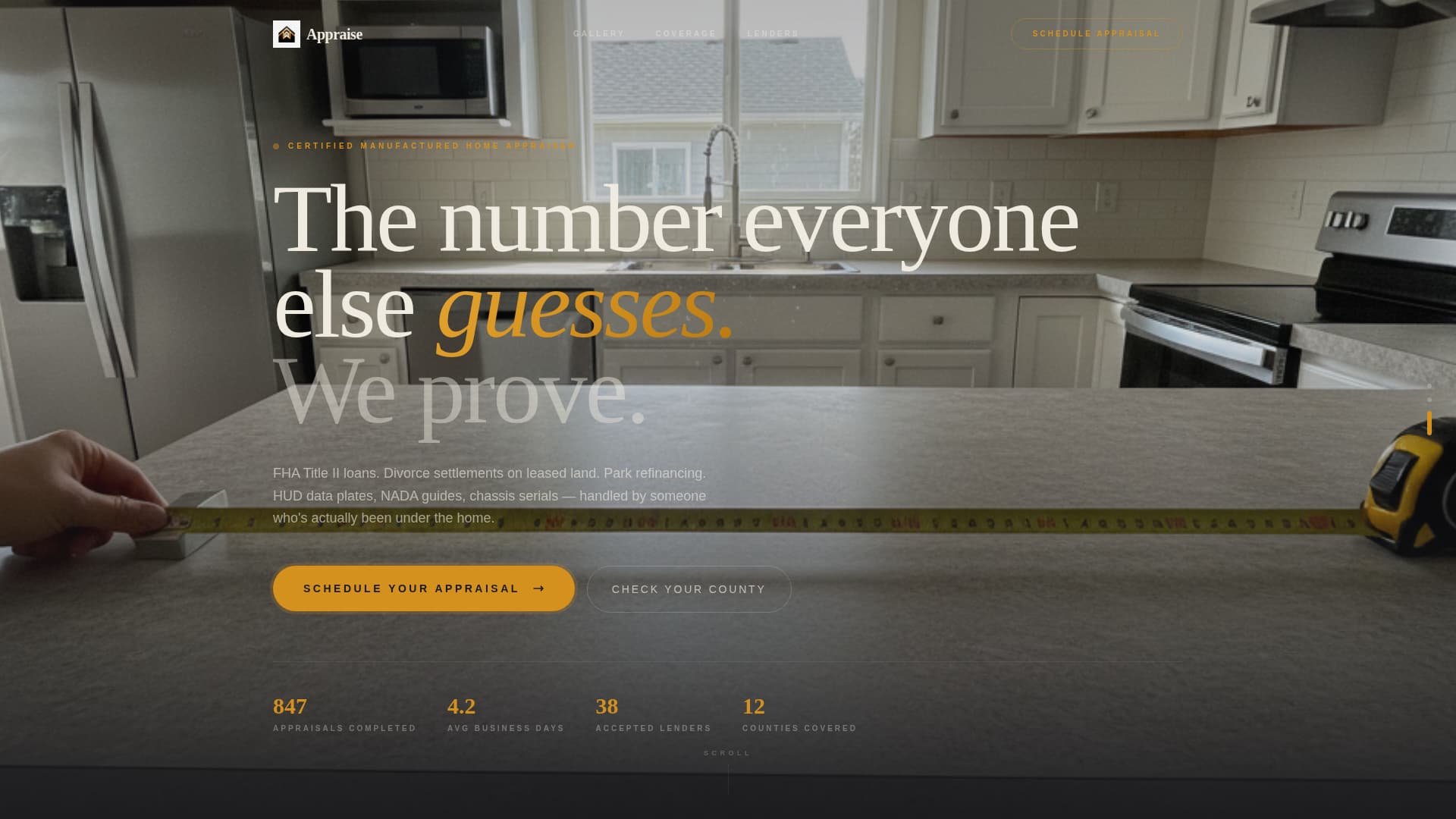 Appraise - Trusted Manufacturedhome Landing Page Template
