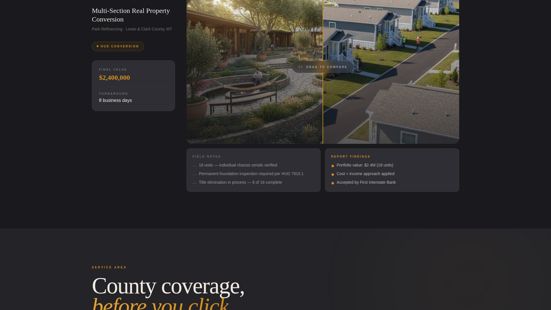 Appraise - Trusted Manufacturedhome Landing Page Template