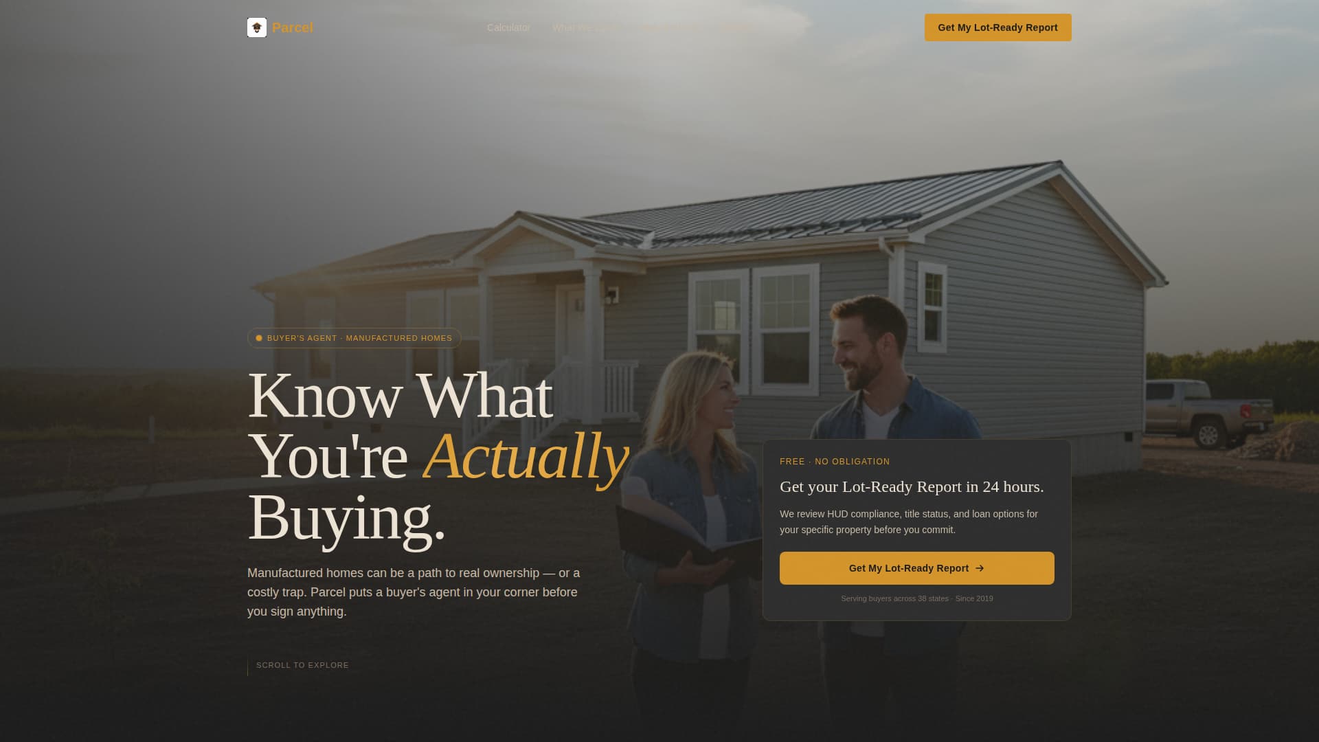 Parcel - Trusted Manufacturedhome Landing Page Template