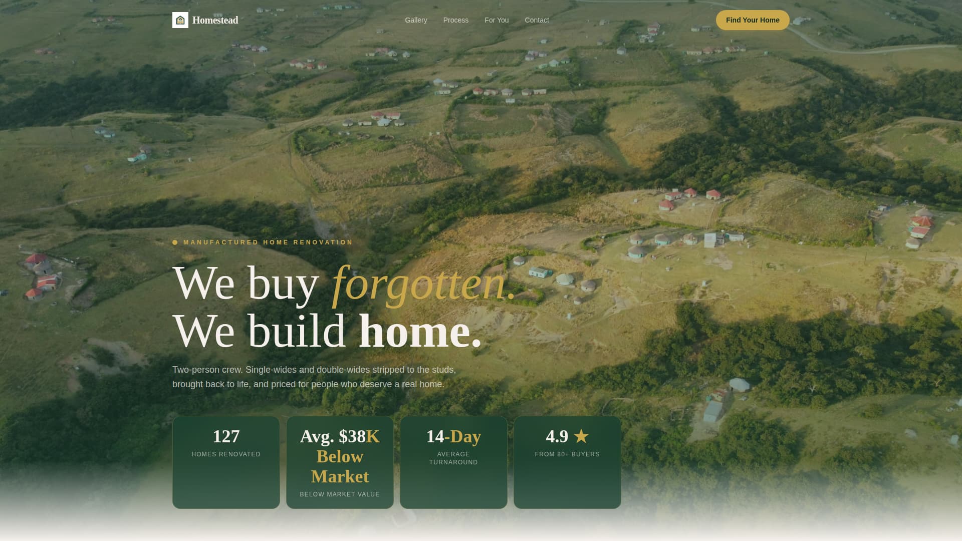 Homestead - Trusted Manufacturedhome Landing Page Template