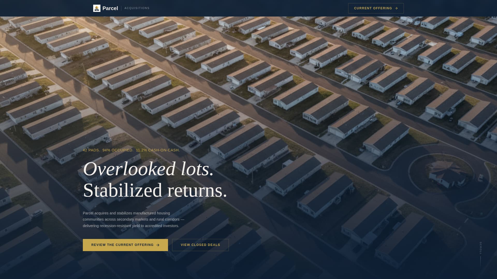 Parcel - Exclusive Manufacturedhousing Landing Page Template