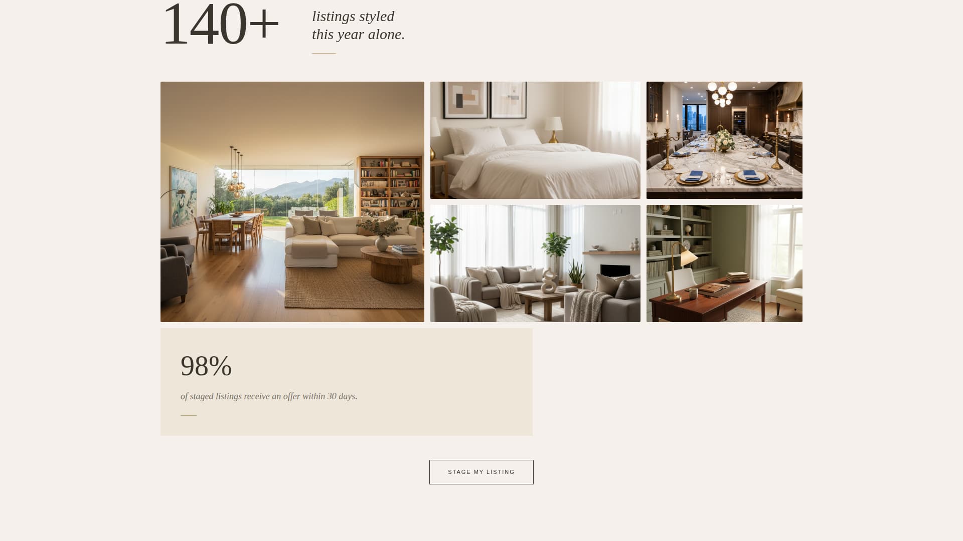 Stagecraft - Luxe Homestaging Landing Page Template