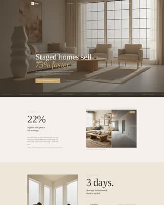 Stagecraft - Luxe Homestaging Landing Page Template