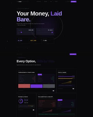 Ledger - Dynamic Financial Landing Page Template