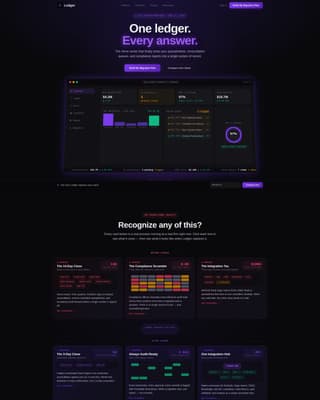 Ledger - Powerful Financialservices Landing Page Template