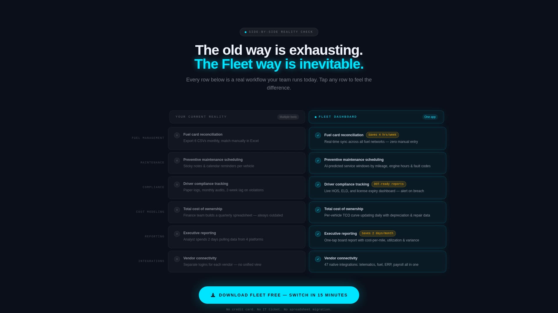 Navigate — Fleet Operations Landing Page Template