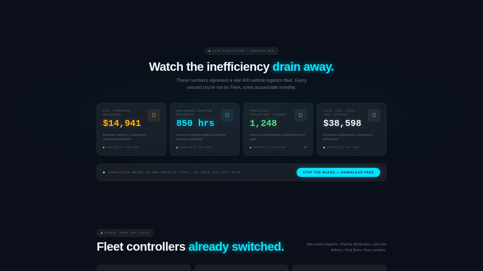 Navigate — Fleet Operations Landing Page Template
