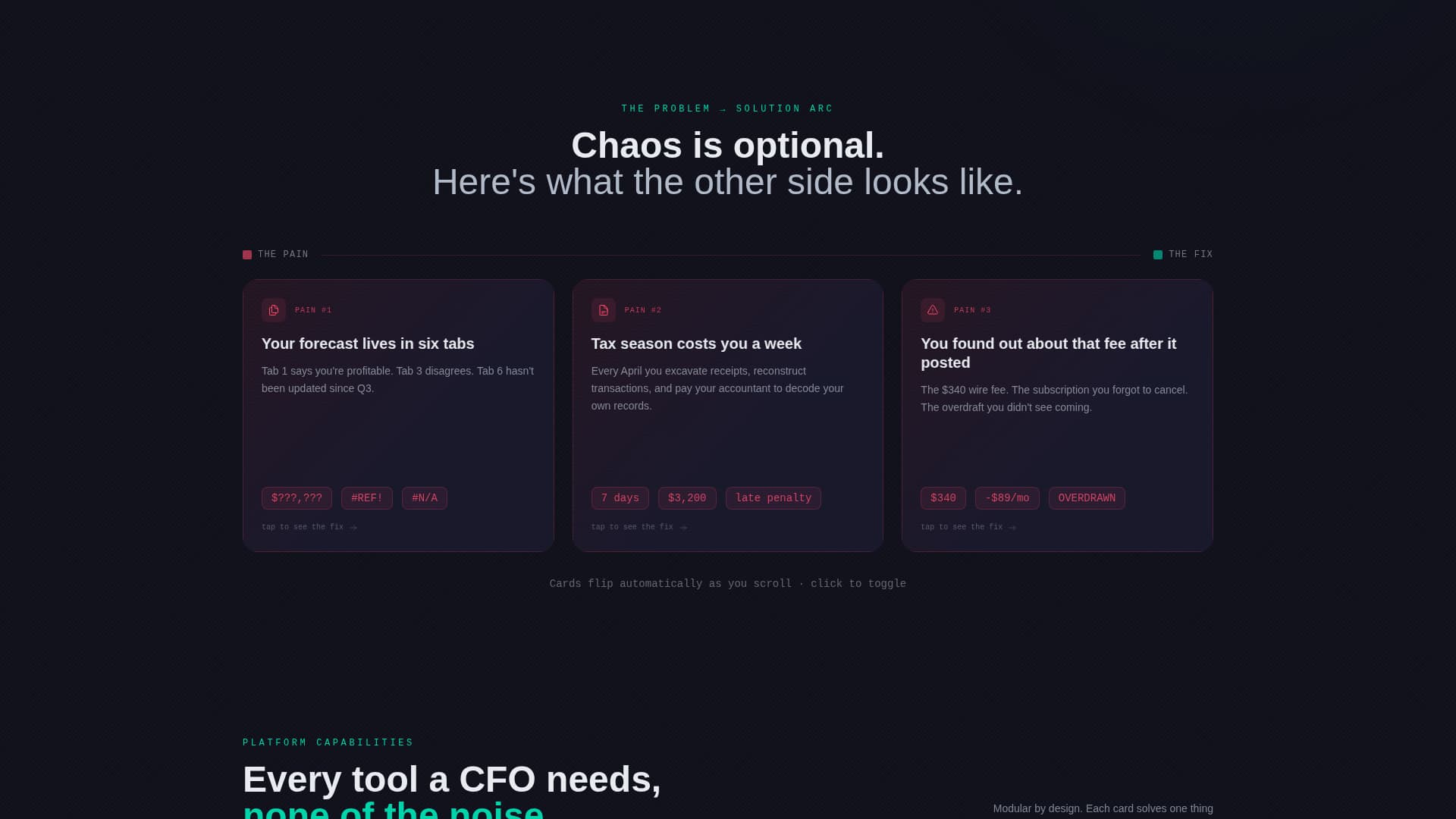 Ledger - Crystalline Fintech Landing Page Template