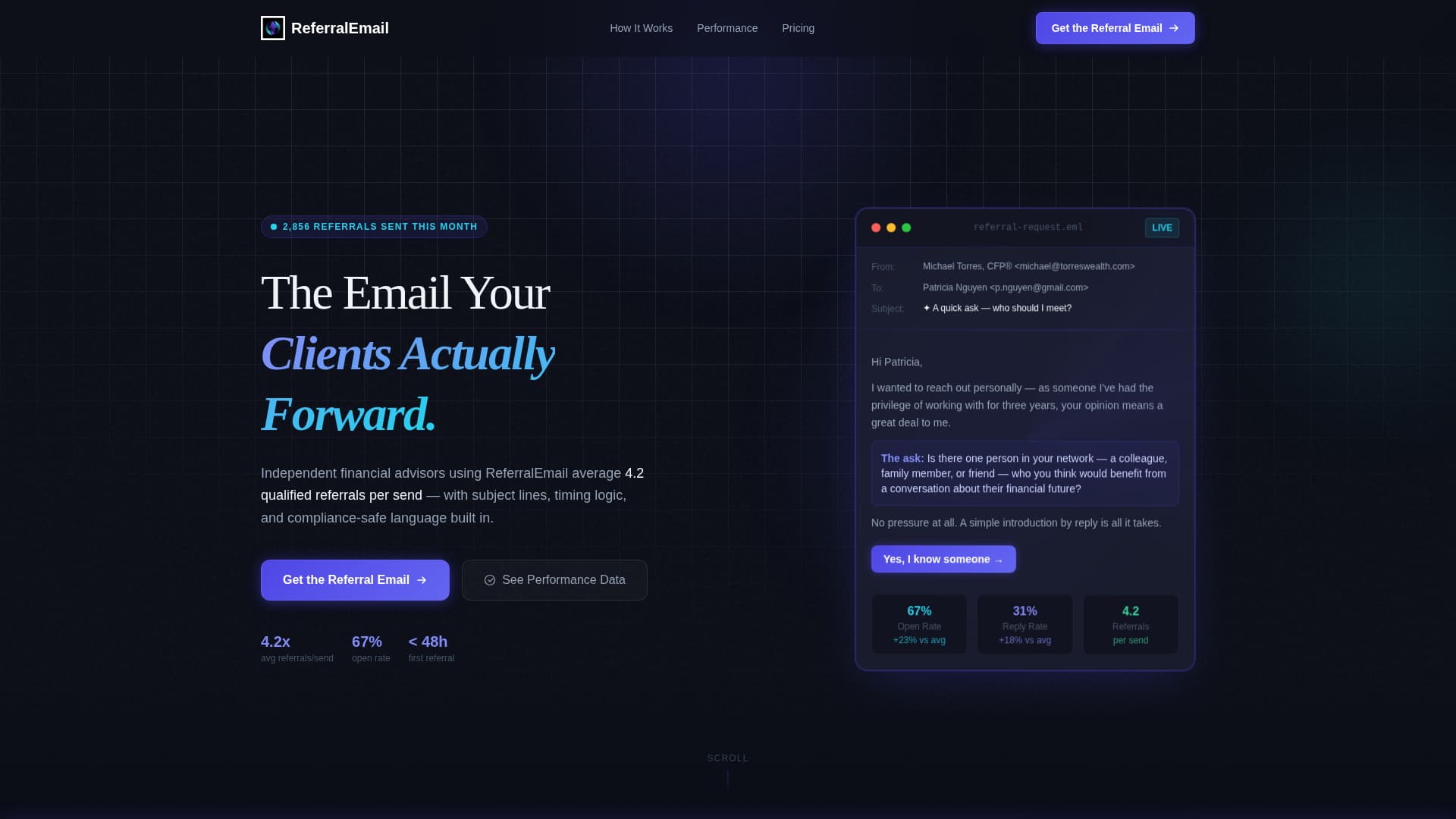 Financial Services Email Marketing Professional Website Template