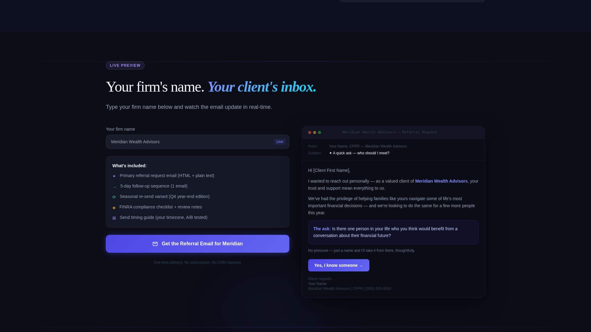 Financial Services Email Marketing Professional Website Template