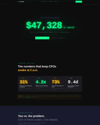 Ledger - Ruthless Subscription Landing Page Template
