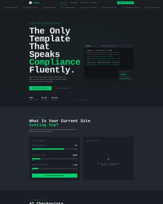 Financial Services Digital Presence Specialist Cost Calculator Website Template