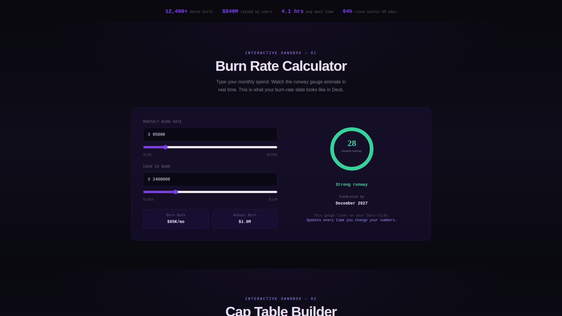 Deck - Powerful Fintech Landing Page Template