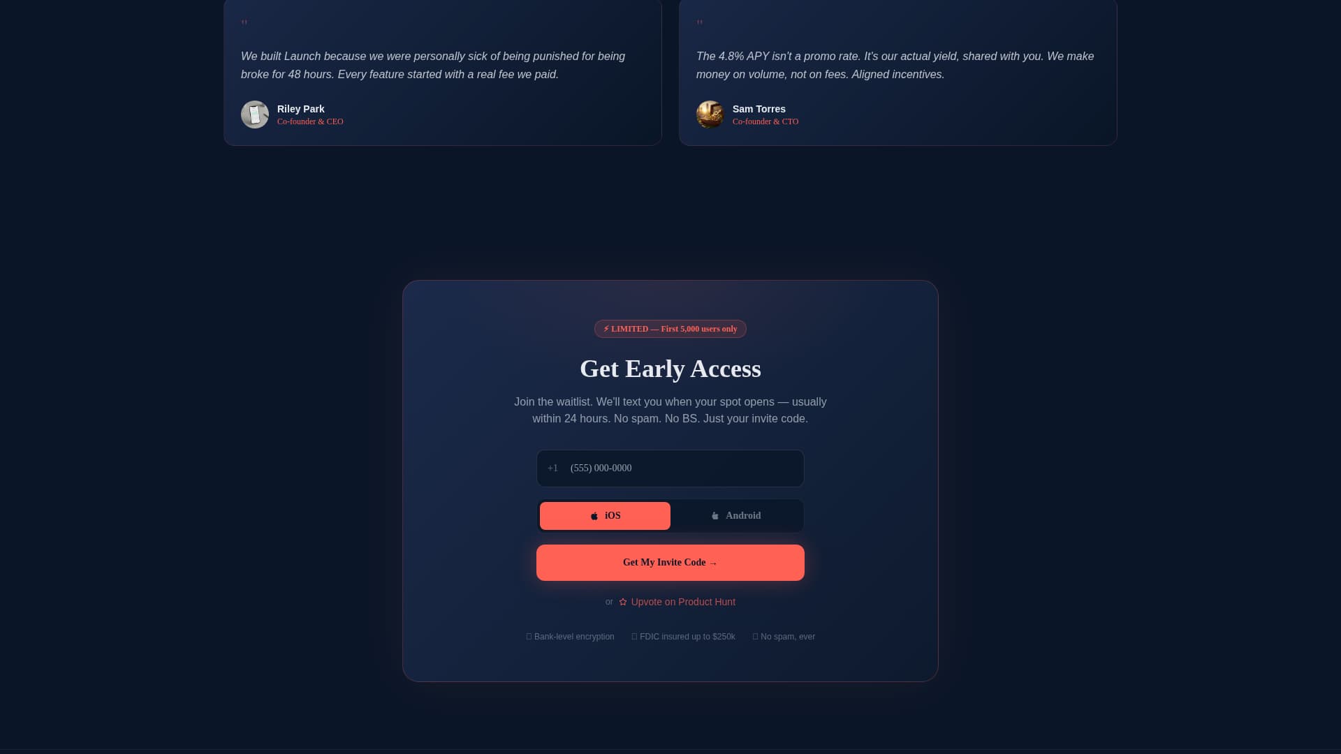 Stealth - Electric Fintech Landing Page Template