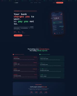 Stealth - Electric Fintech Landing Page Template