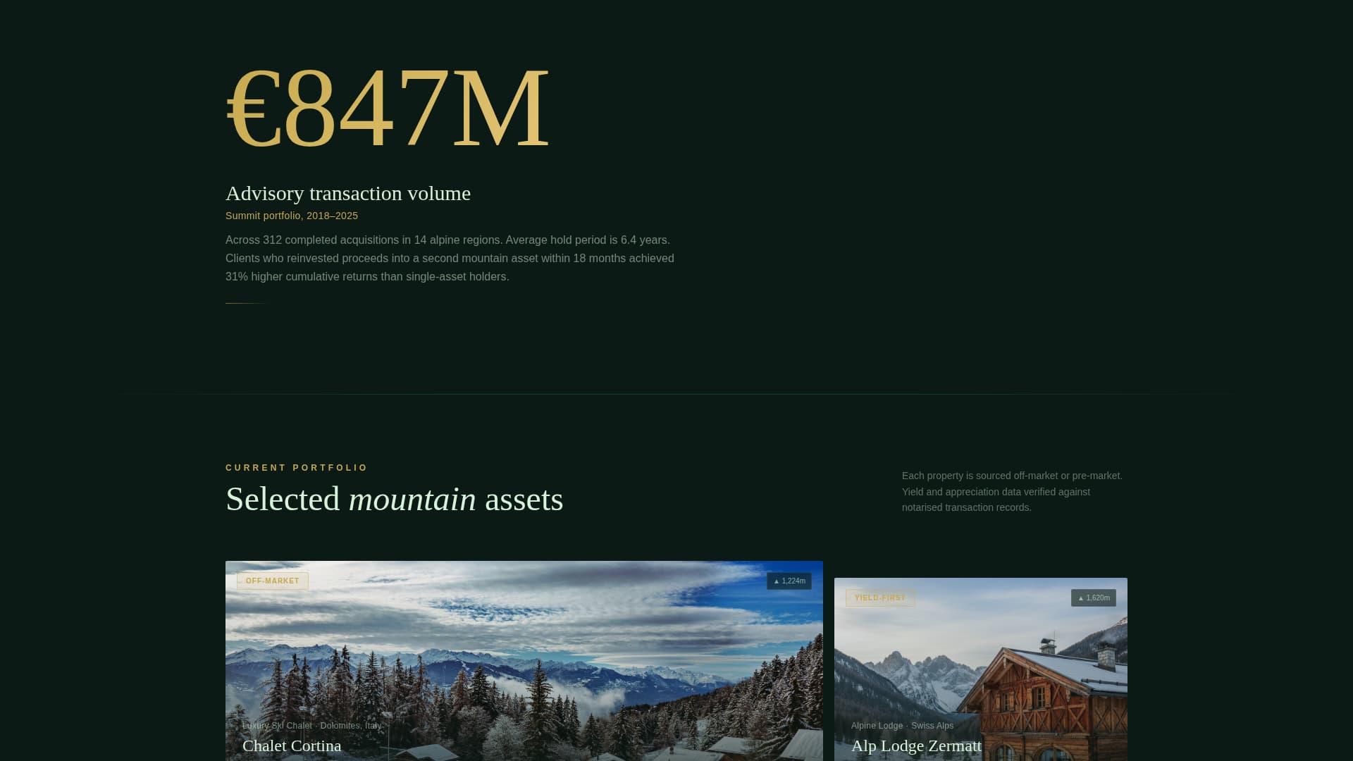 Summit - Elite Mountainproperty Landing Page Template
