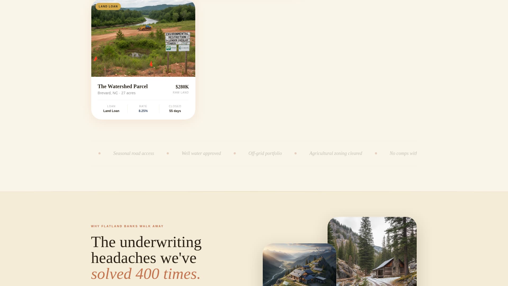 Escrow - Trusted Mountainproperty Landing Page Template