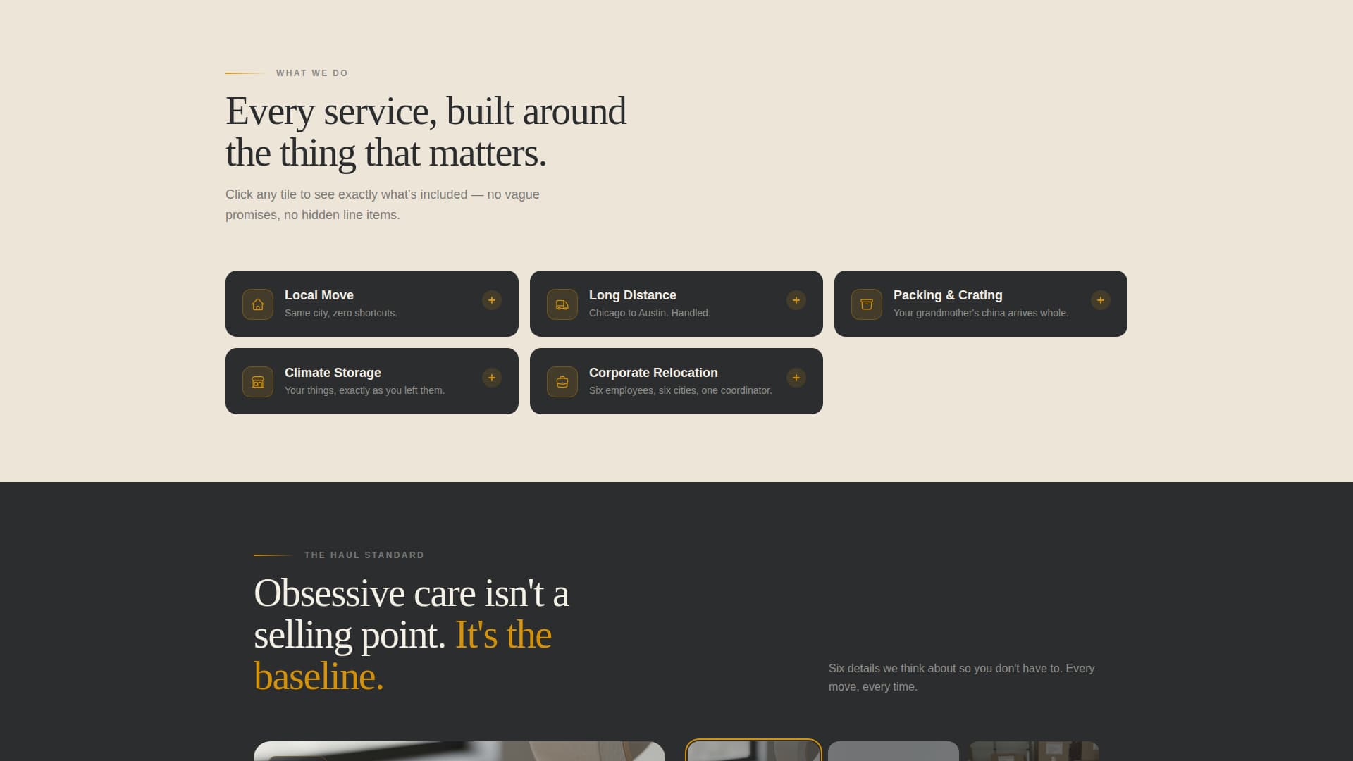 Haul - Seamless Moving Landing Page Template
