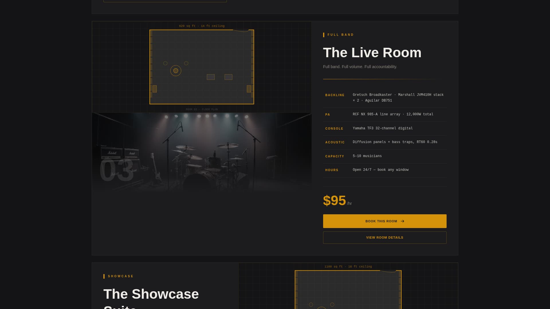 Lockout - Professional Rehearsalspace Landing Page Template