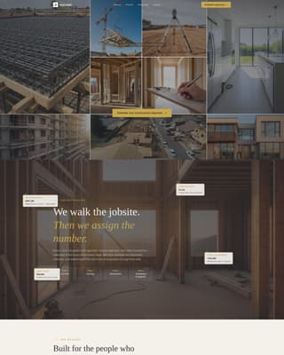 New - Premium Construction Landing Page Template