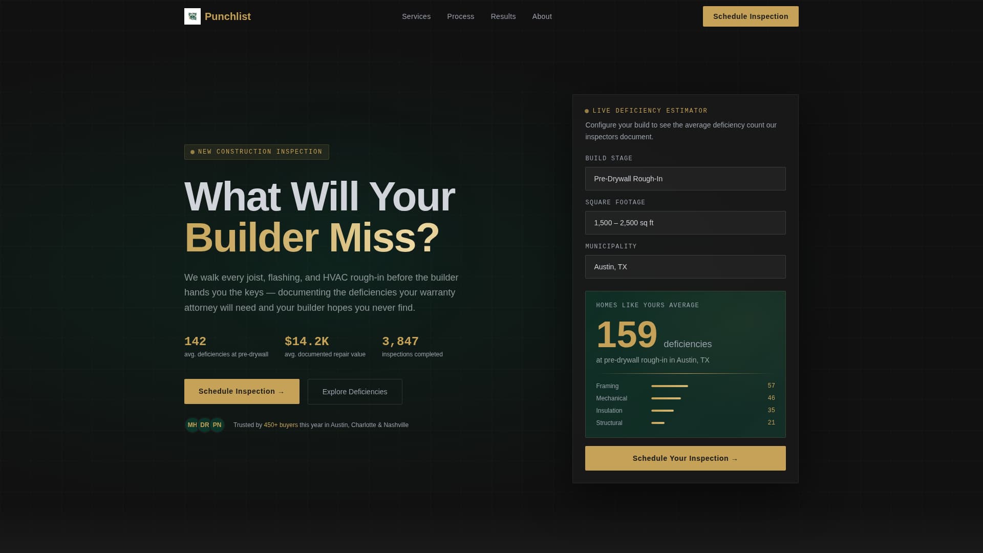 Punchlist - Executive Homeinspection Landing Page Template