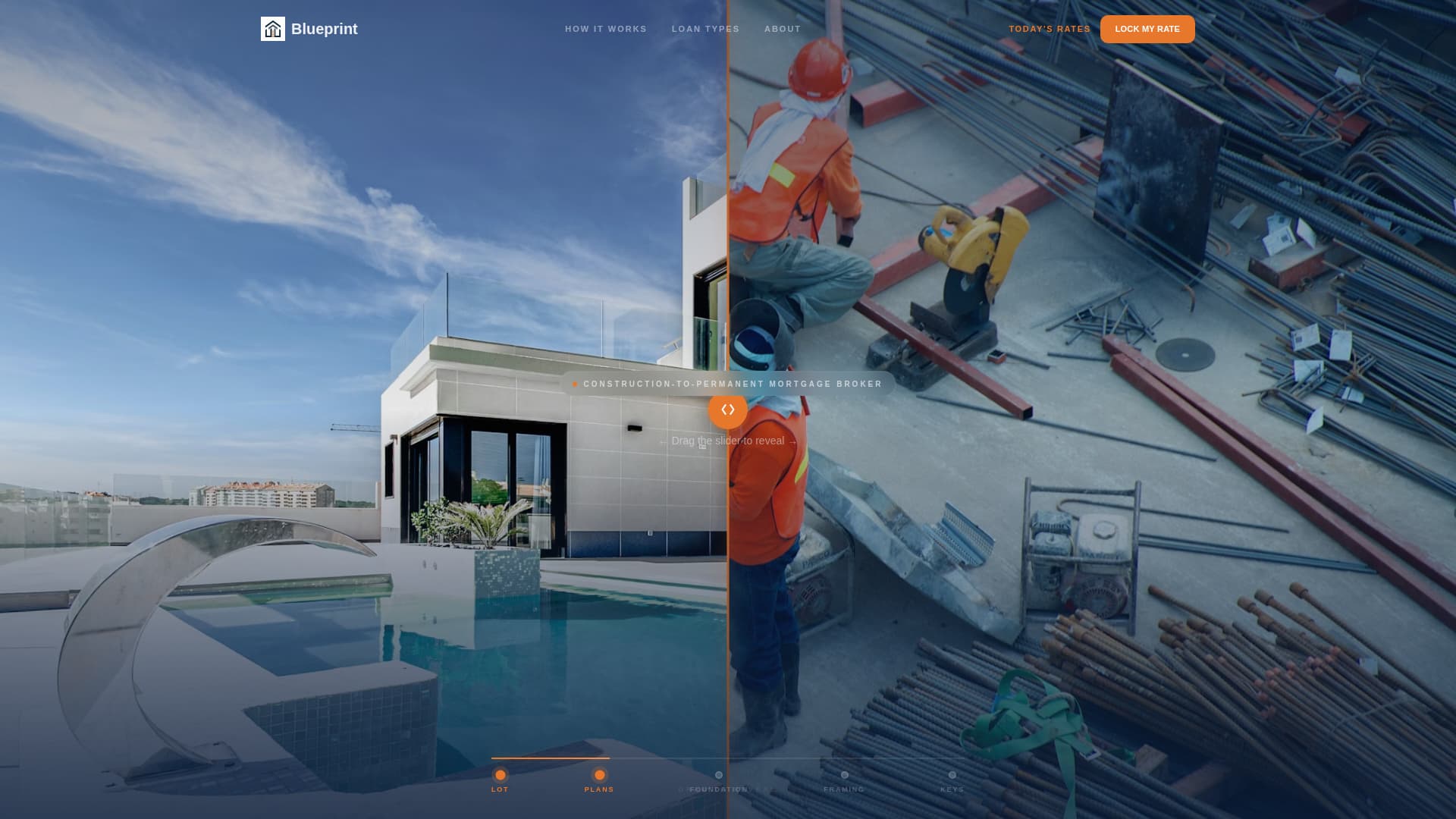 Blueprint - Precision Construction Landing Page Template