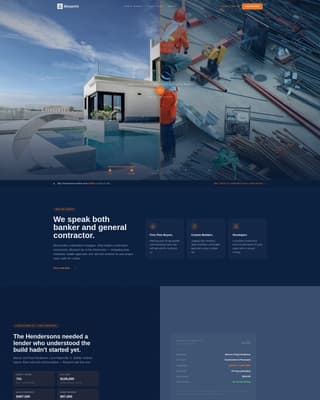 Blueprint - Precision Construction Landing Page Template