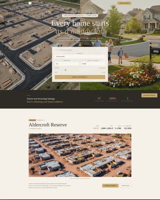 Foundation - Visionary New Construction Landing Page Template