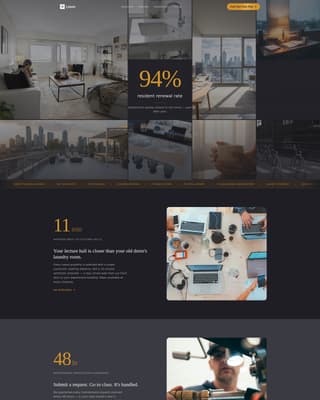 Lease - Premium Studenthousing Landing Page Template