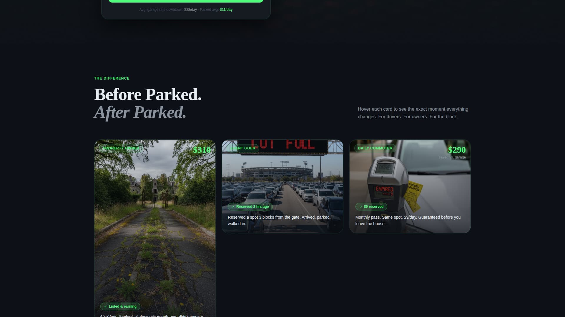 Parked - Seamless Parking Landing Page Template