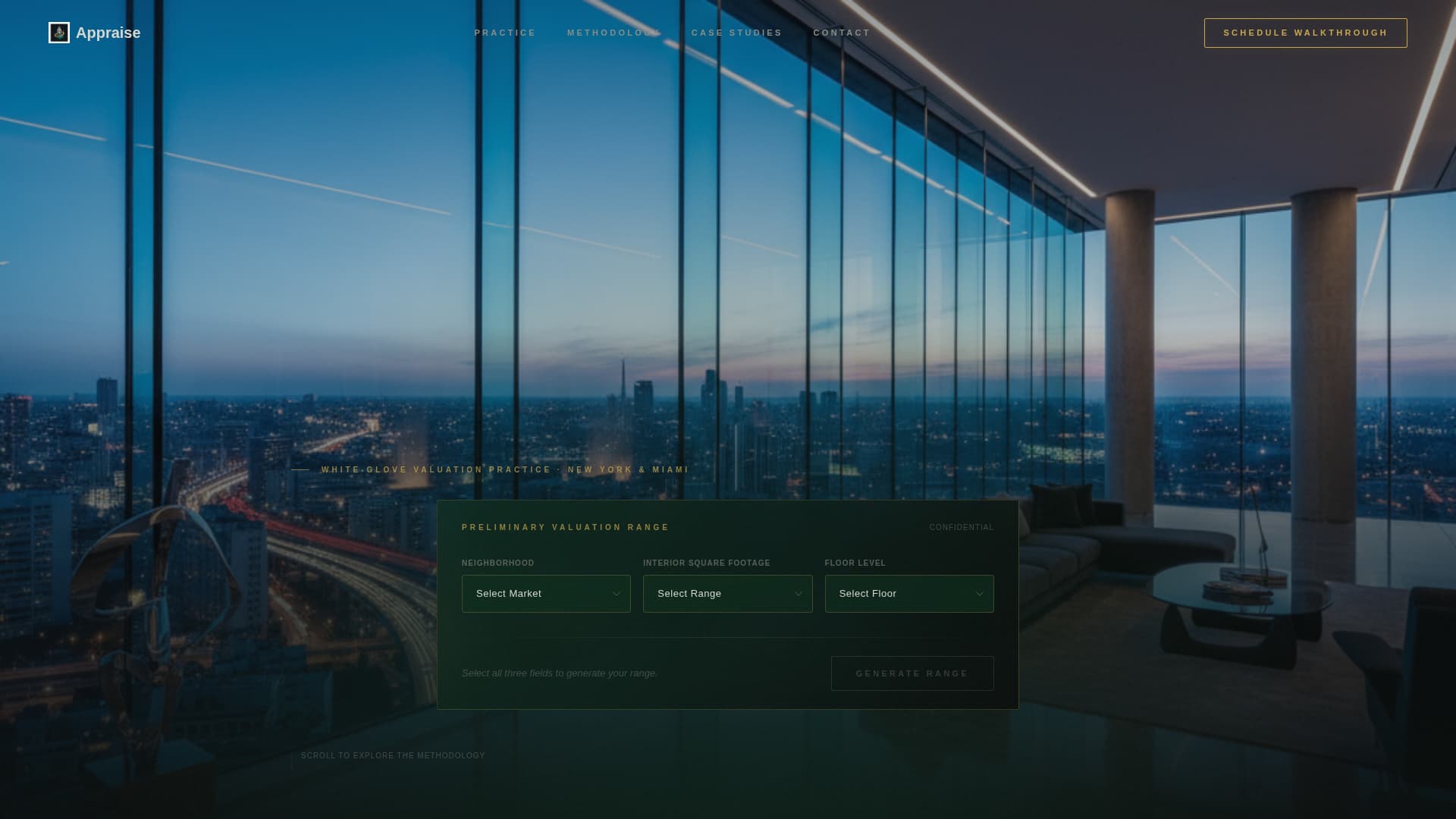 Appraise - Elite Penthouse Landing Page Template