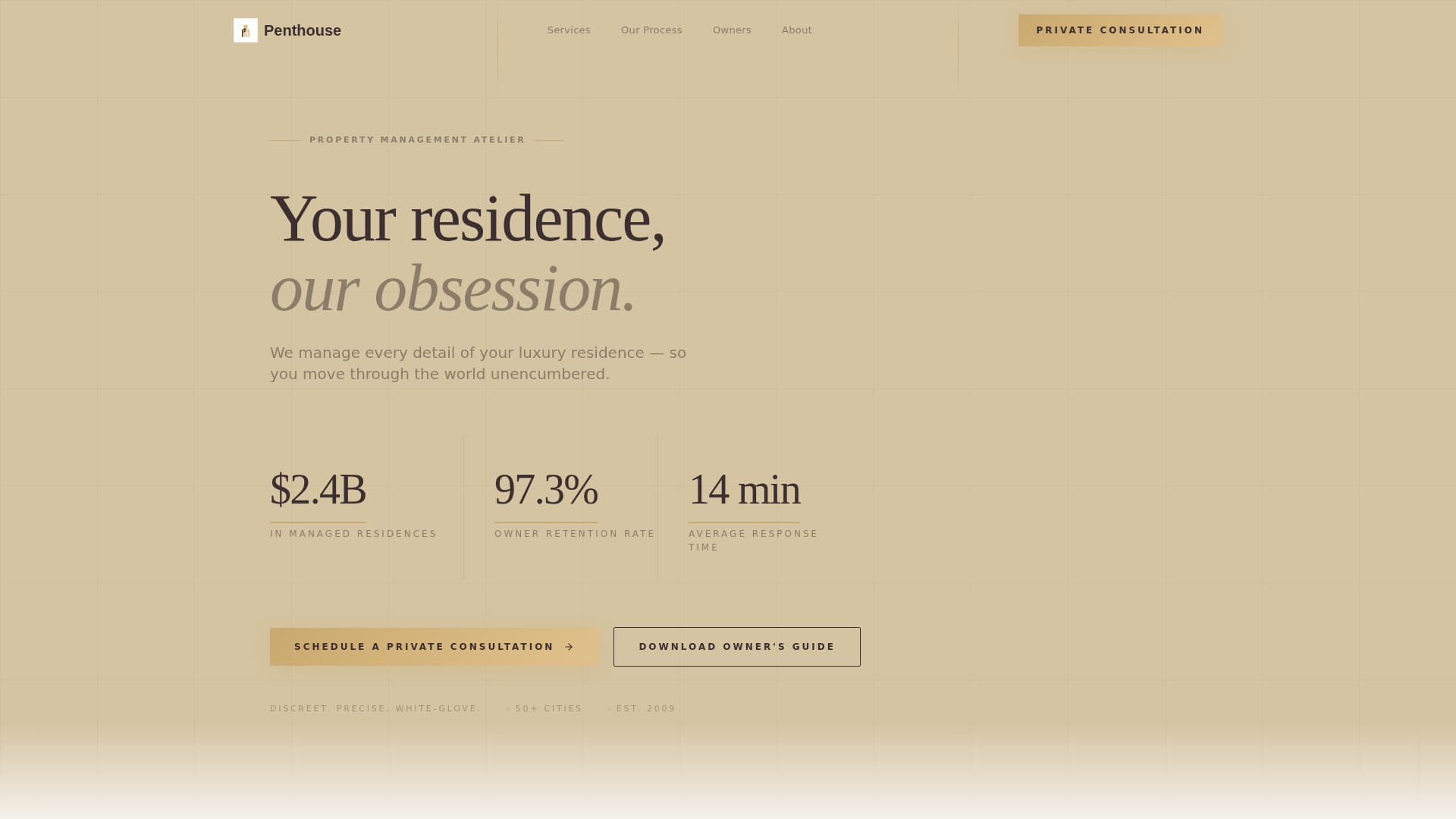 Penthouse - Elite Property Landing Page Template