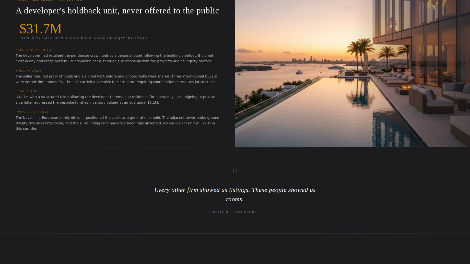 Penthouse - Exclusive Investment Landing Page Template