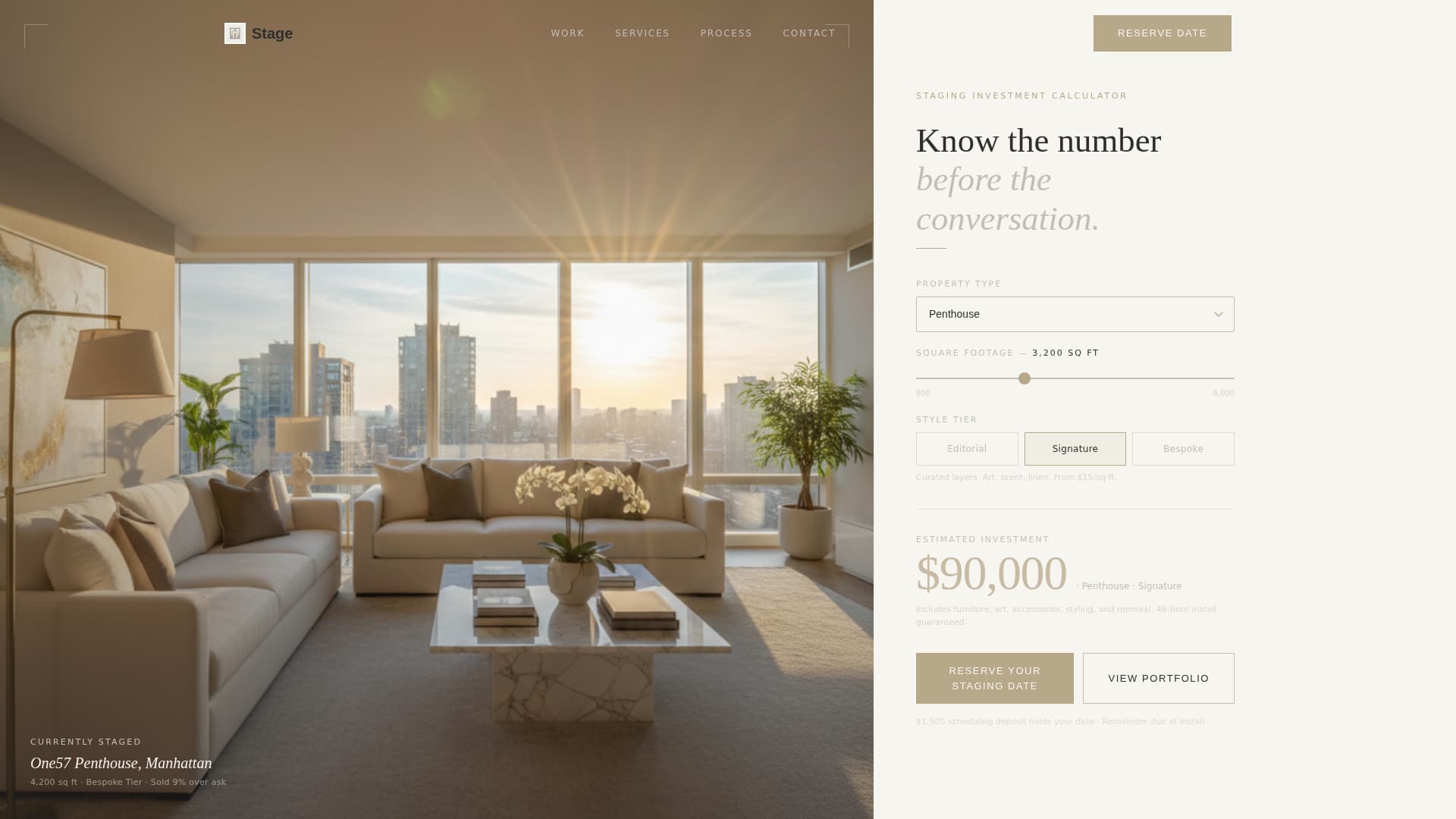 Penthouse - Elevated Staging Landing Page Template