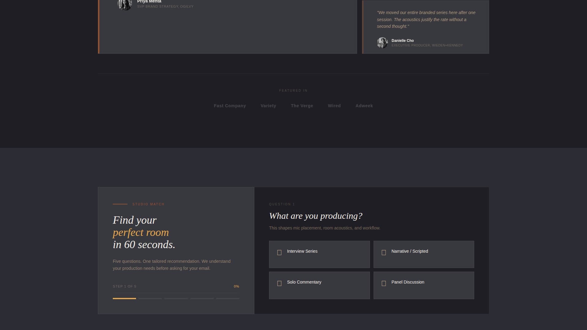 Studio - Premium Podcast Landing Page Template
