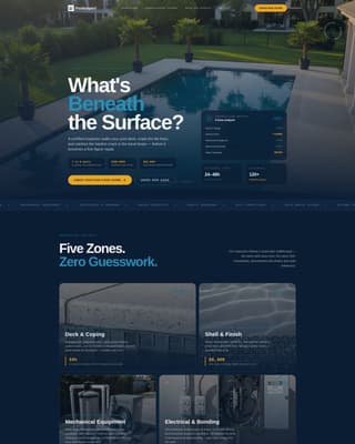 Poolinspect - Precision Aquatic Landing Page Template