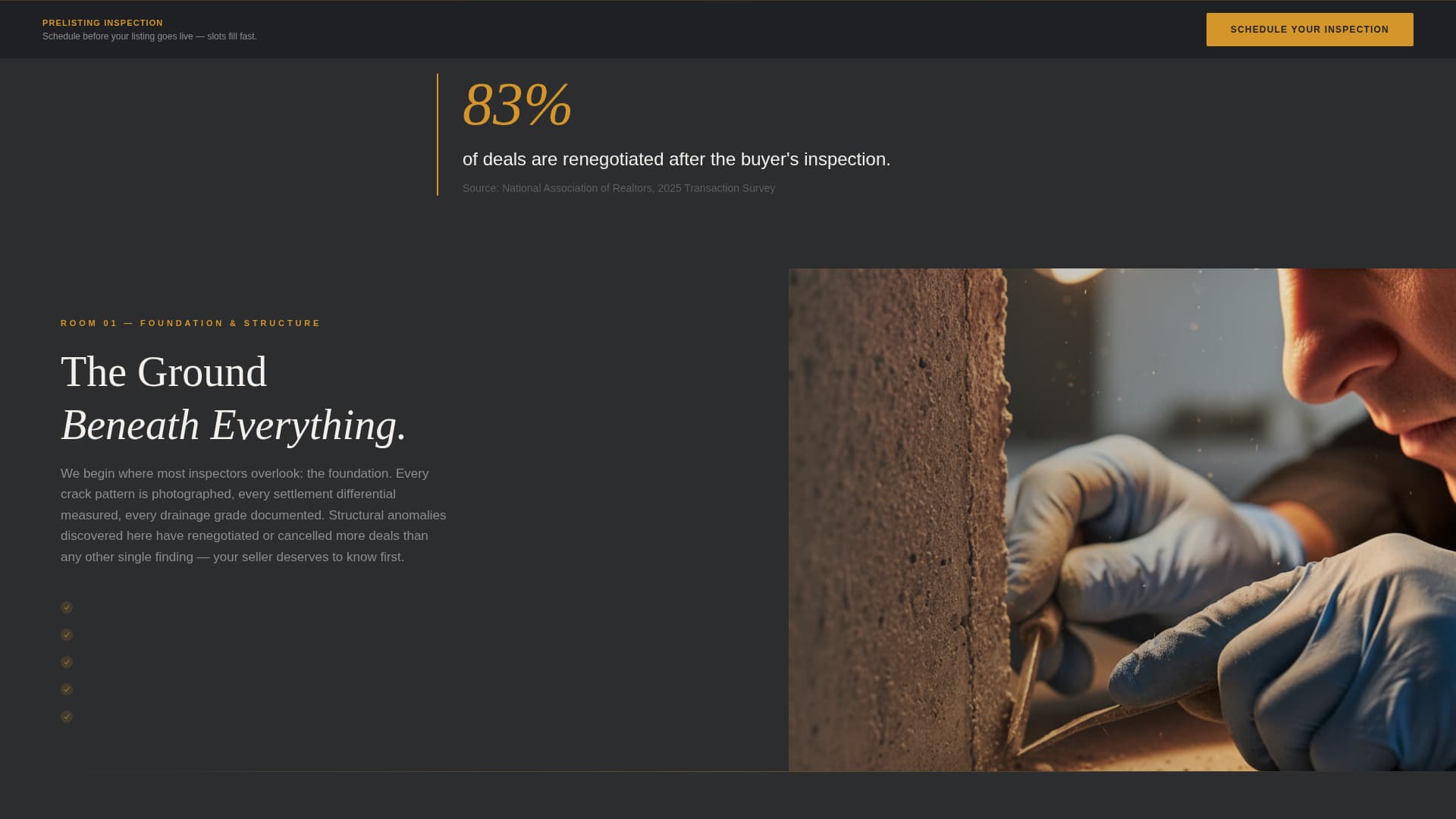 Prelisting - Whiteglove Home Inspection Landing Page Template