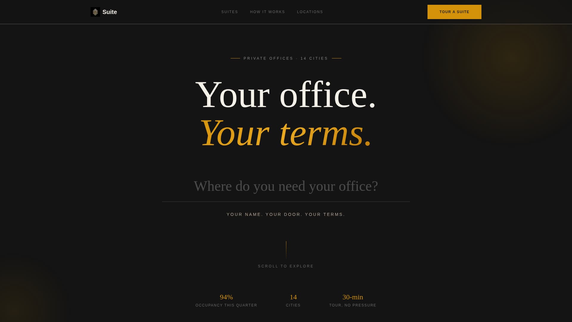 Suite - Luxe Privateoffice Landing Page Template