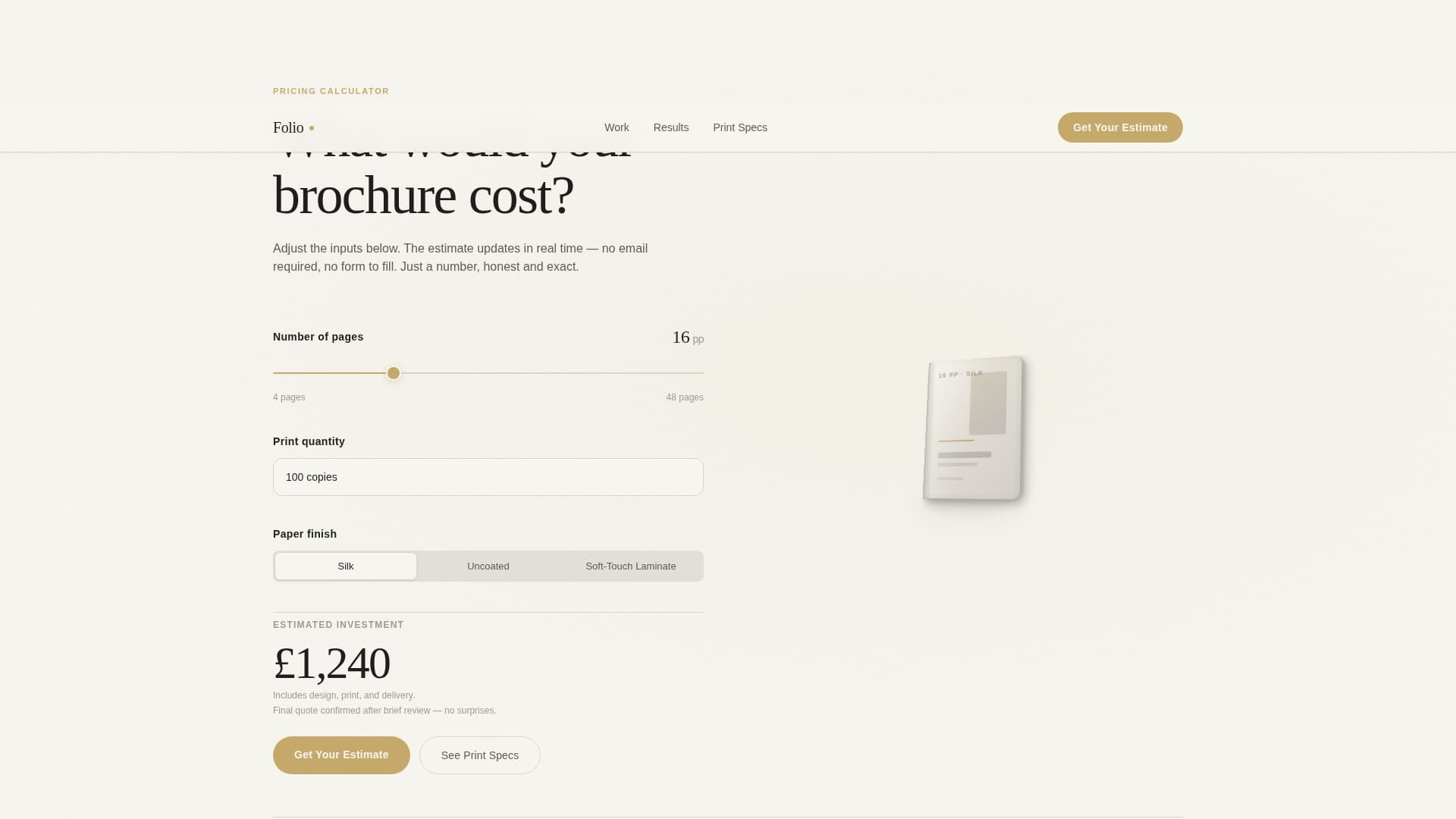 Folio - Immersive Propertybrochure Landing Page Template
