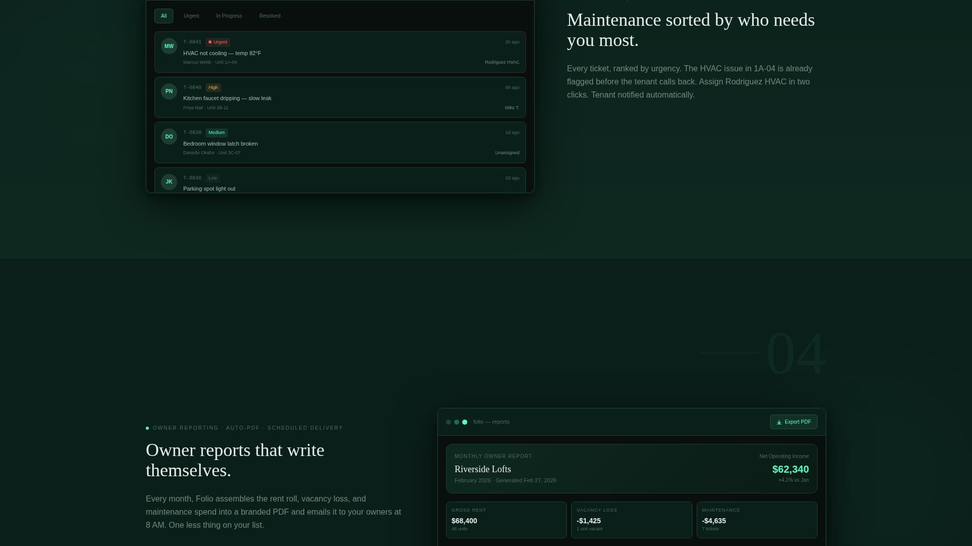 Folio - Powerful Propertymanagement Landing Page Template