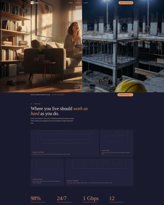 Halls - Immersive Studentaccommodation Landing Page Template