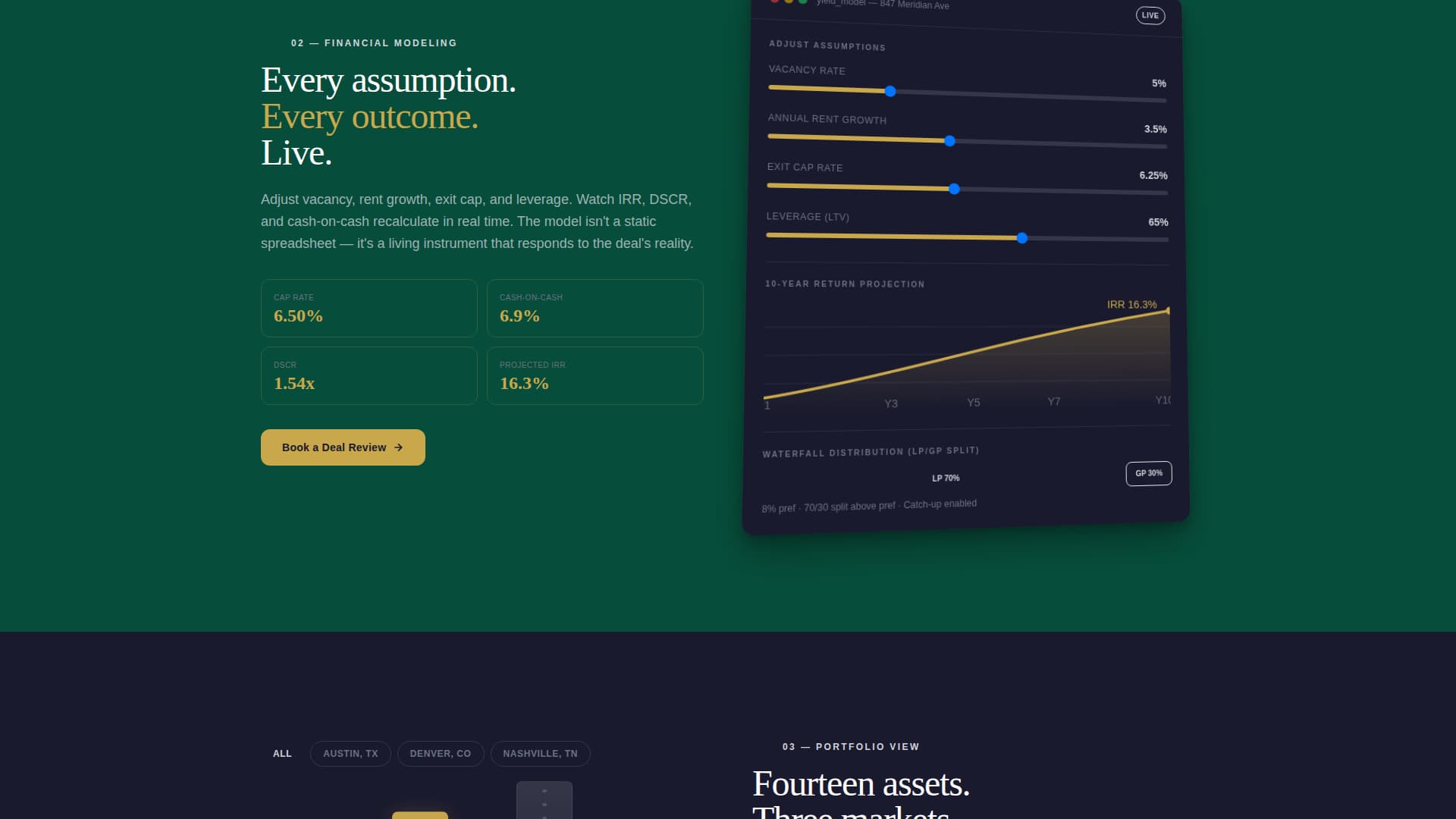 Yield - Precision Underwriting Landing Page Template