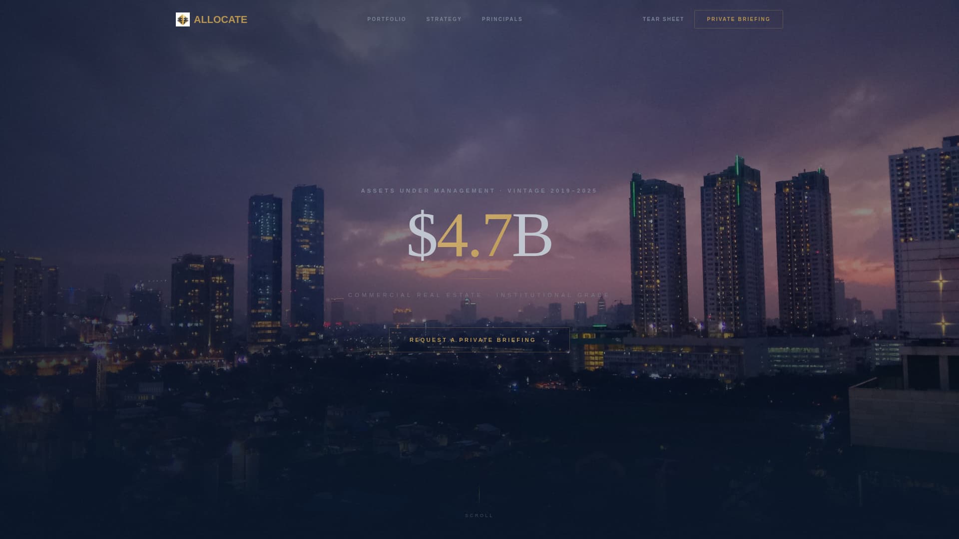 Allocate - Executive Commercialrealestate Landing Page Template