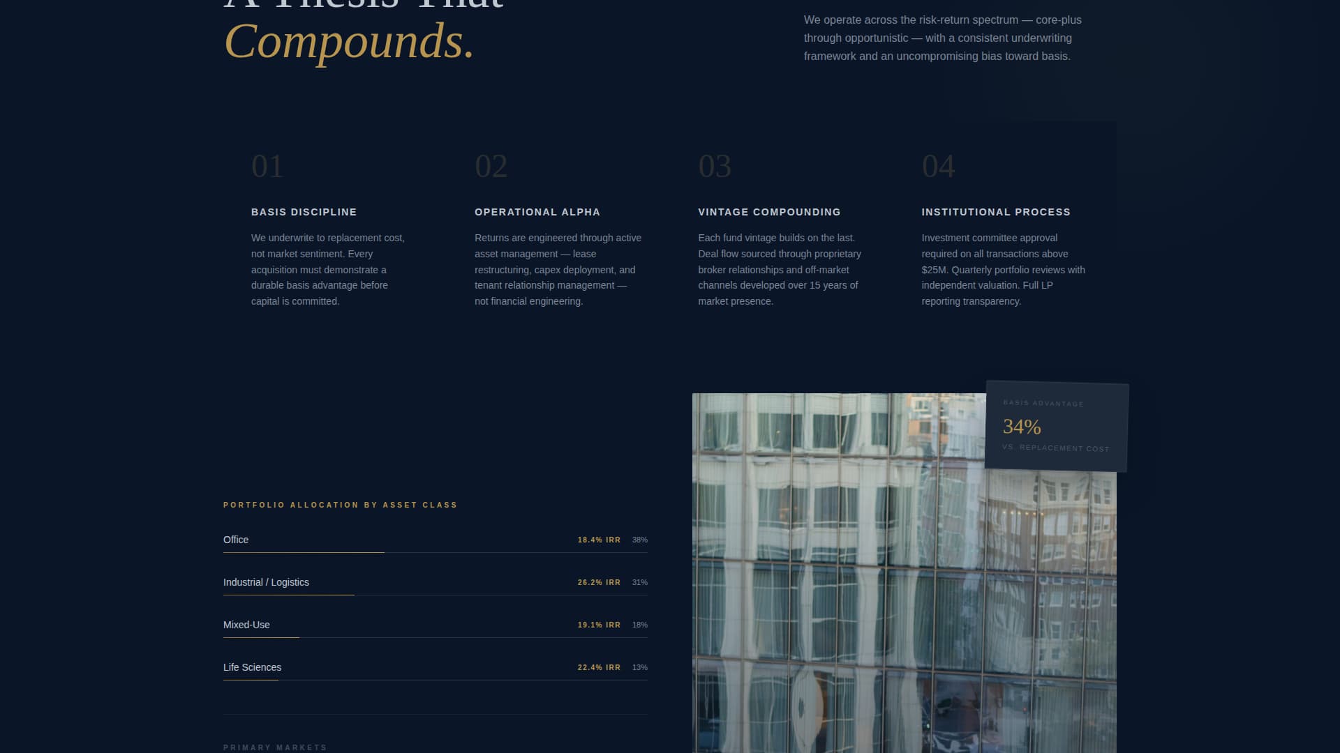 Allocate - Executive Commercialrealestate Landing Page Template