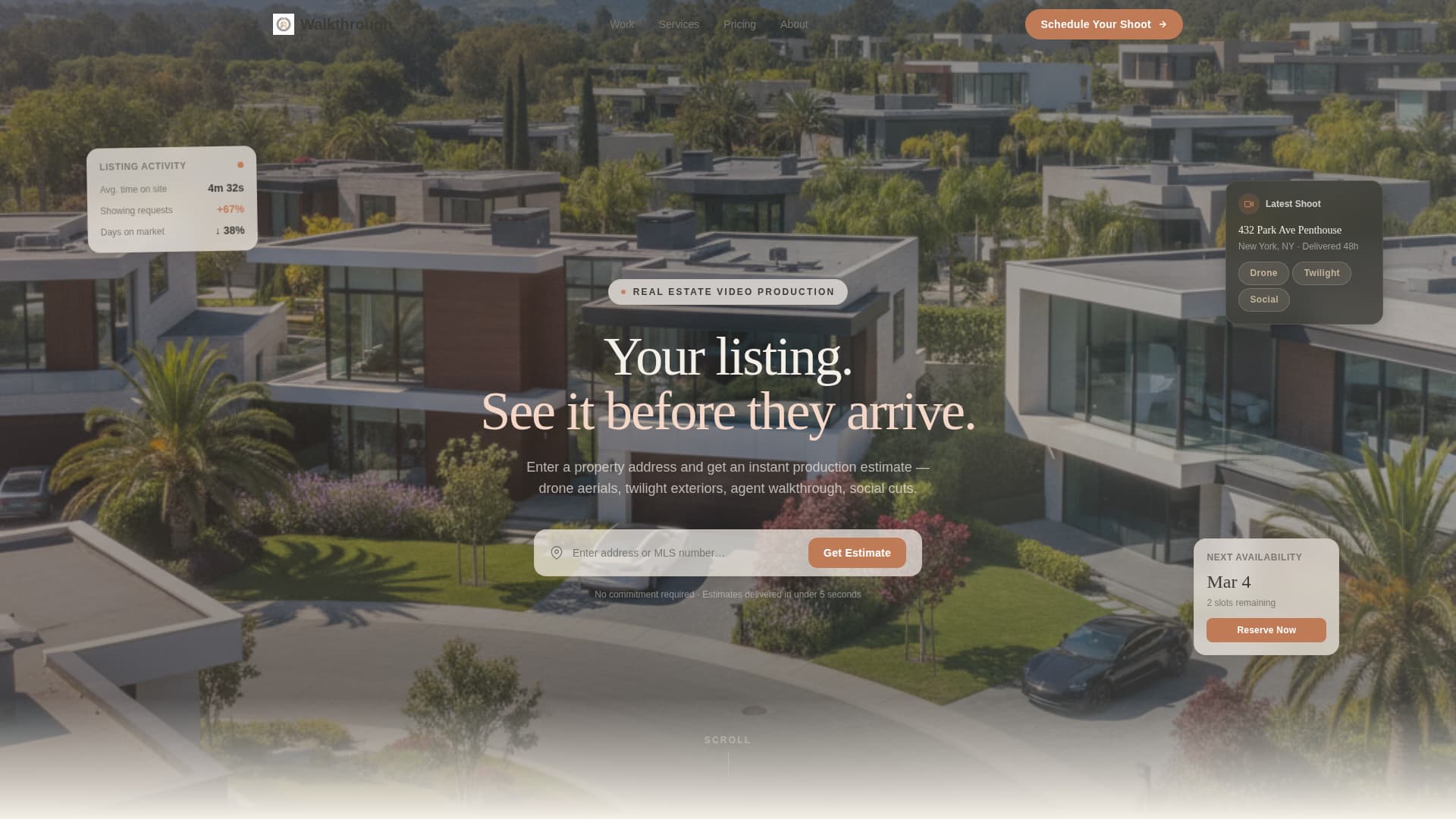 Walkthrough - Cinematic Realestate Landing Page Template