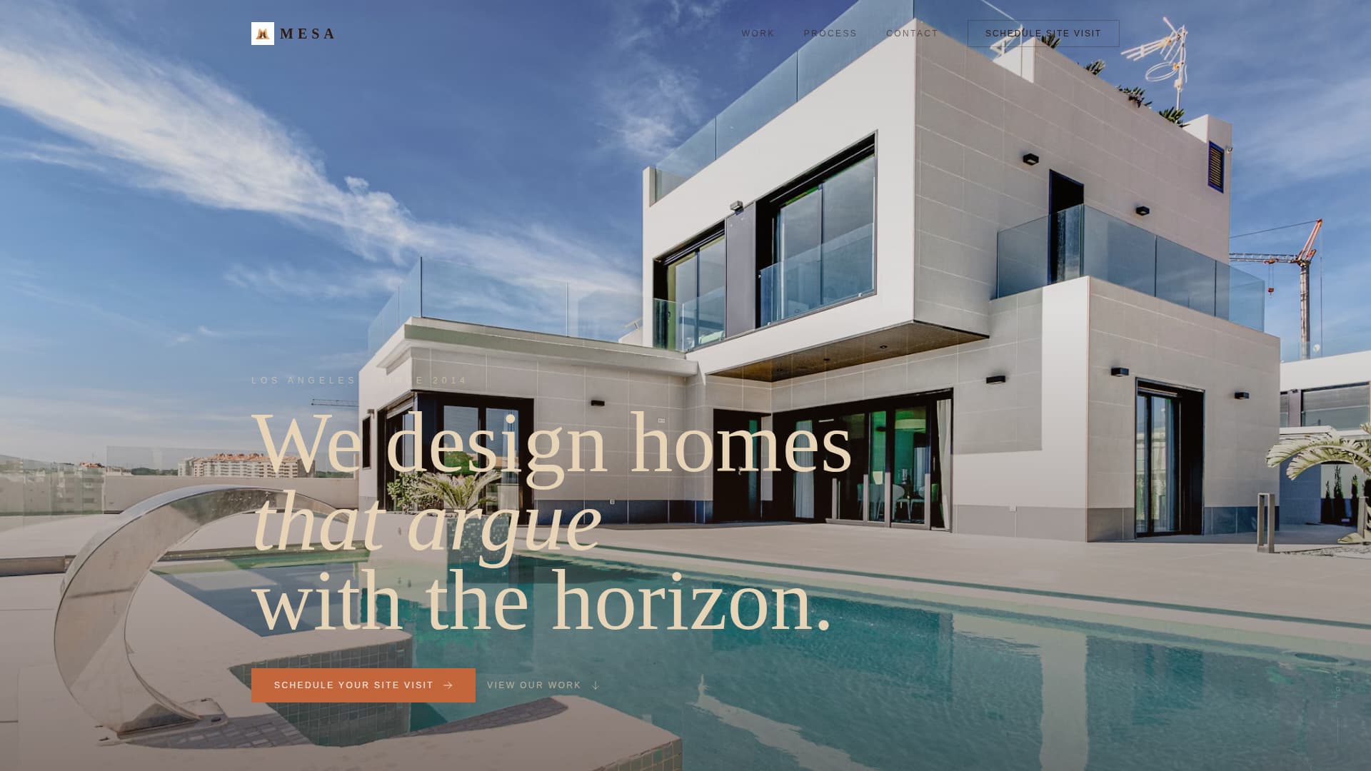 Mesa - Sculptural Architecture Landing Page Template