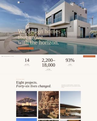 Mesa - Sculptural Architecture Landing Page Template