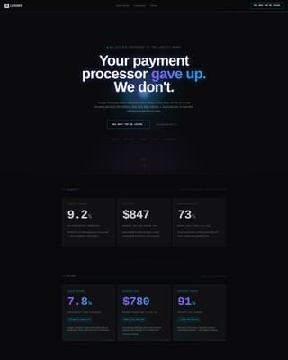 Ledger - Brutalist Fintech Landing Page Template