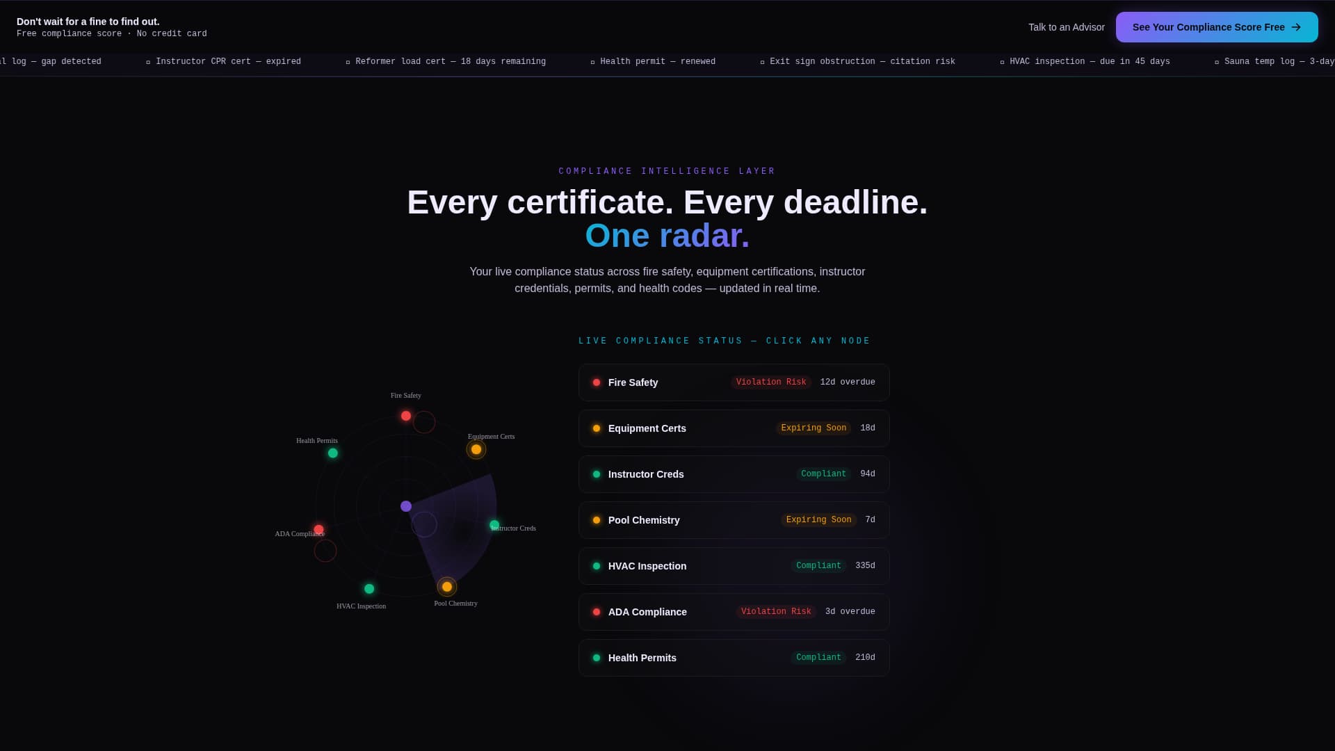 Comply - Intelligent Compliance Landing Page Template